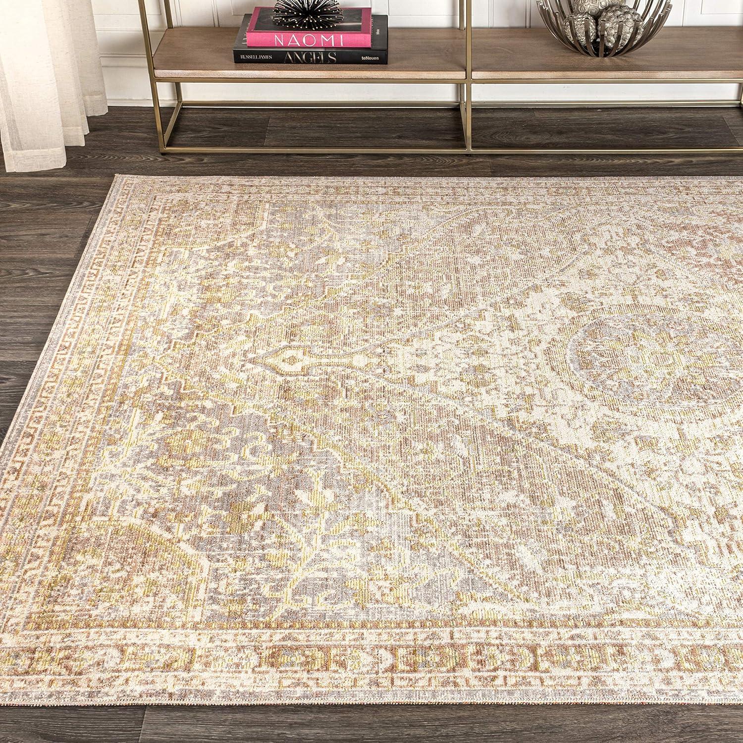 Petras Modern Ornate Medallion Area Rug  - JONATHAN Y