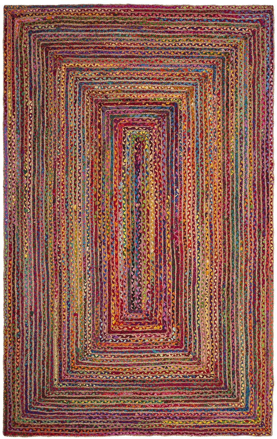 Cape Cod CAP202 Woven Indoor Area Rug - Red/Multi - 8'x10' - Safavieh