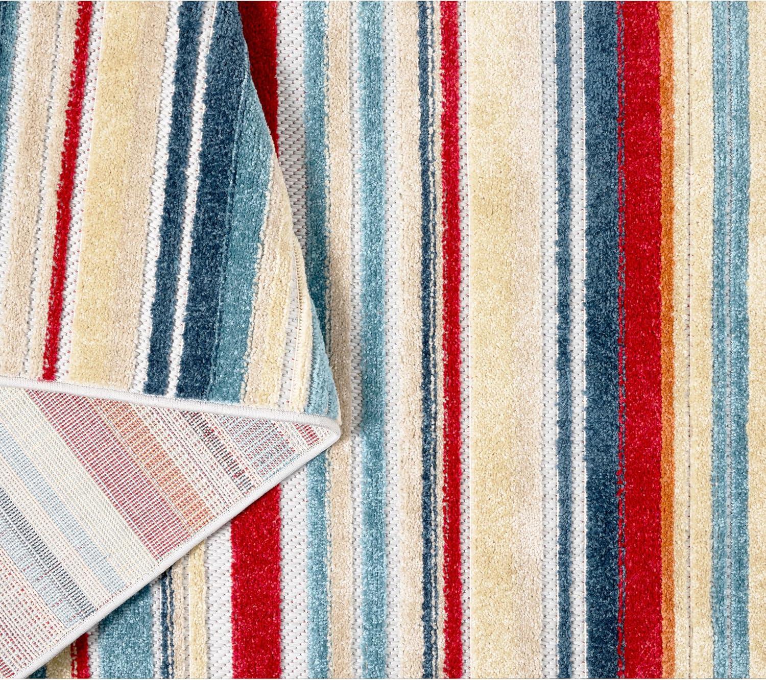 TOWN & COUNTRY EVERYDAY Rio Multicolor Stripe Indoor Outdoor Area Rug