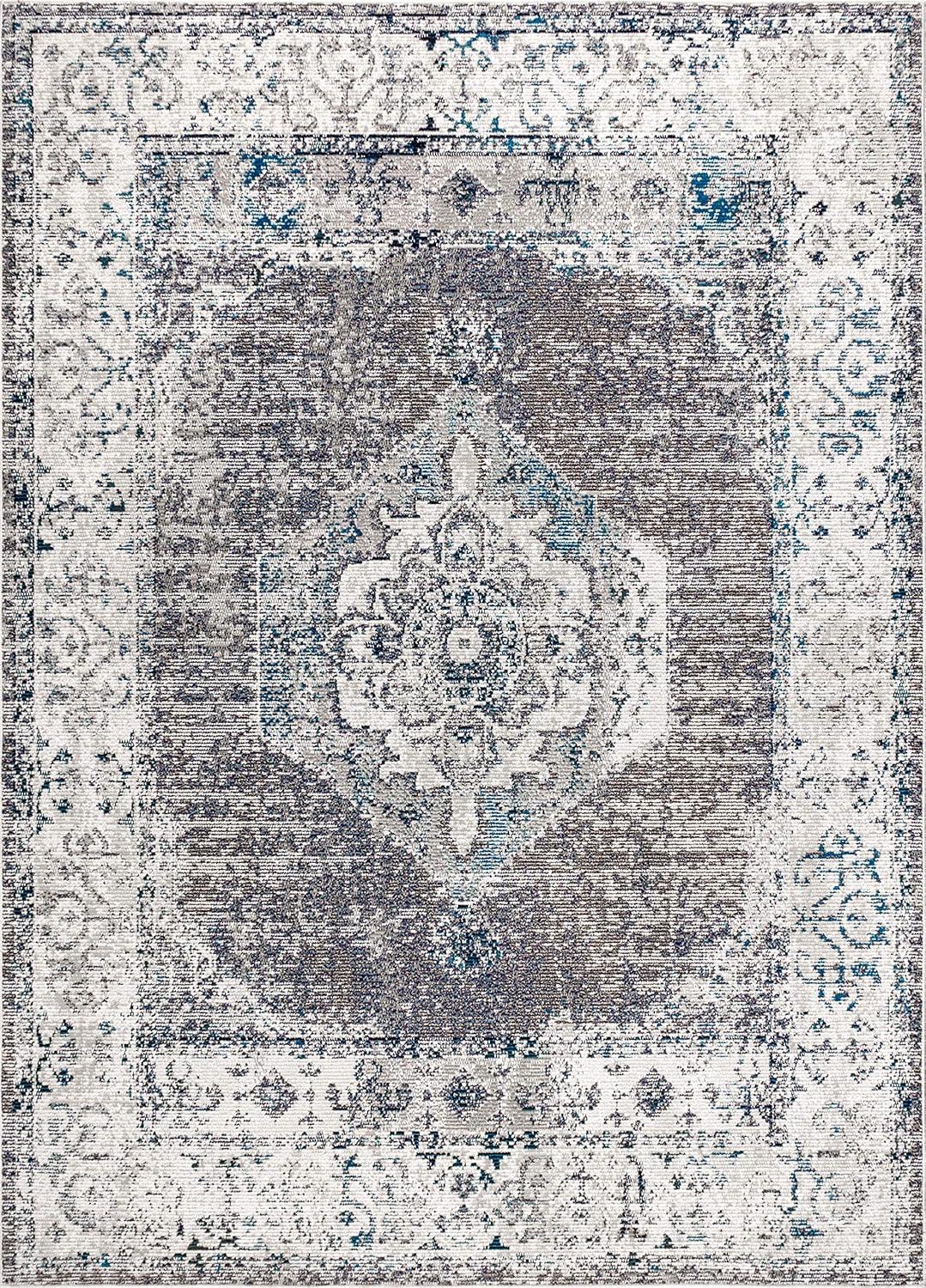 Ankara Vintage Medallion Area Rug - JONATHAN Y