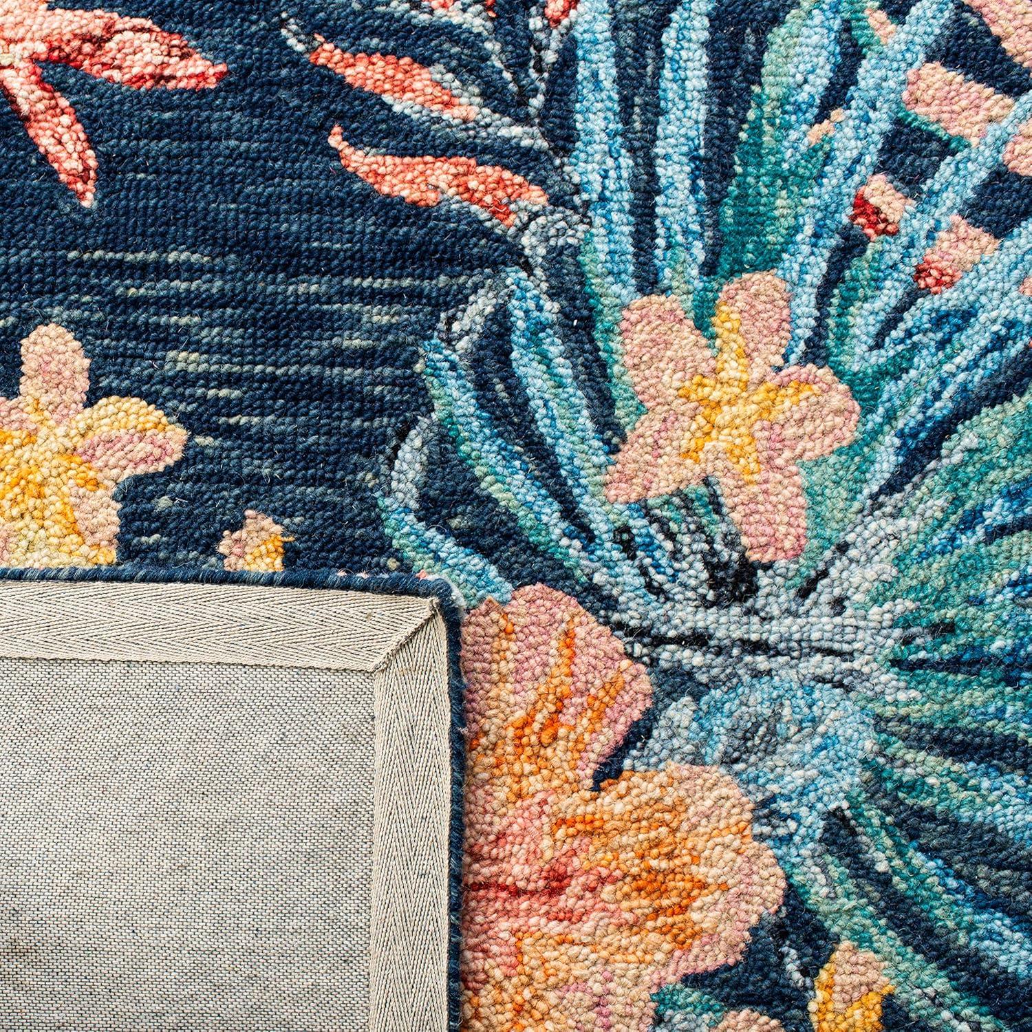 Aspen APN524 Hand Tufted Area Rug - Blue/Pink - 8'9"x11'9" - Safavieh.