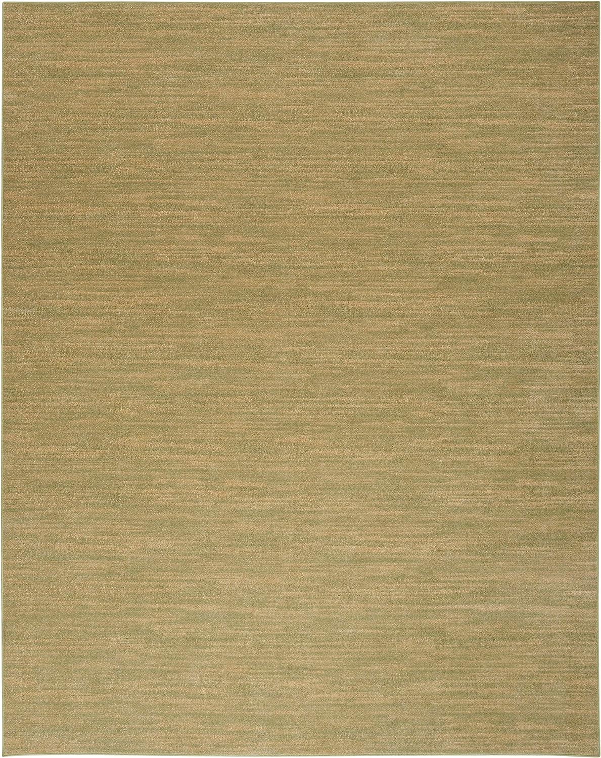 Green Gold 6' x 9' Washable Synthetic Area Rug