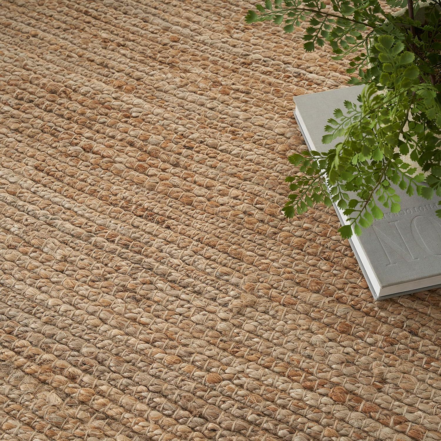 Nourison Hand Woven Natural Jute Rug Natural 8' x 10'