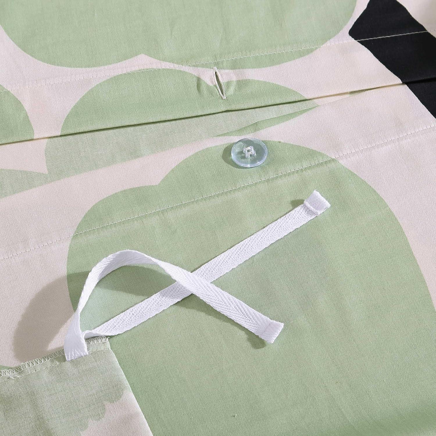 Marimekko Unikko Green/White Organic Cotton Duvet Cover Set