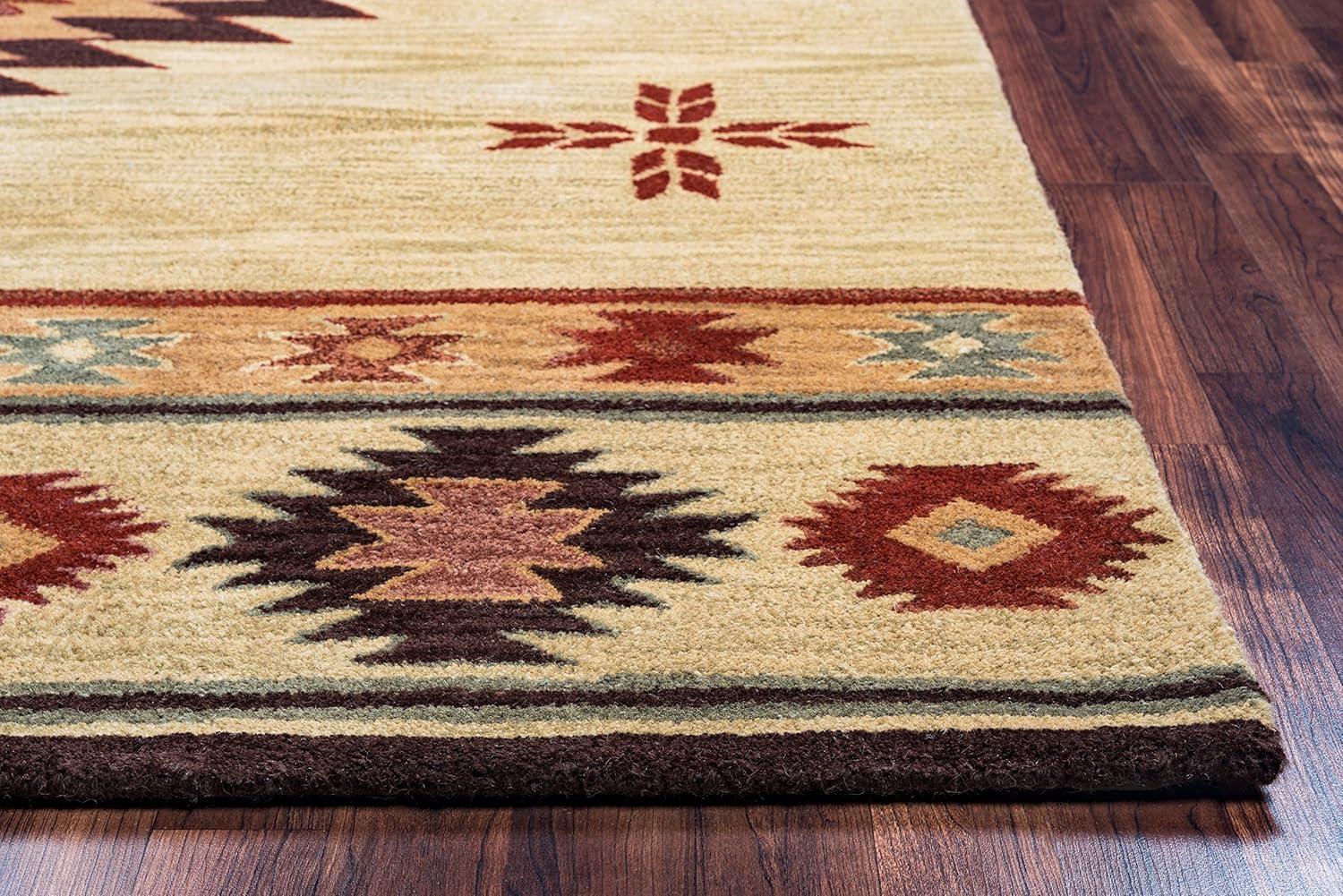 Rizzy Rugs Southwest Area Rug SU2007 Khaki Petals Shapes