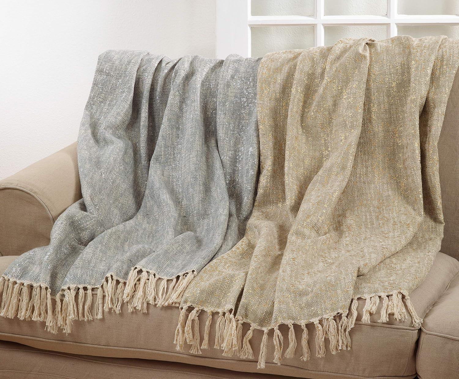 Saro Sevan Collection Hand Woven Throw Blanket