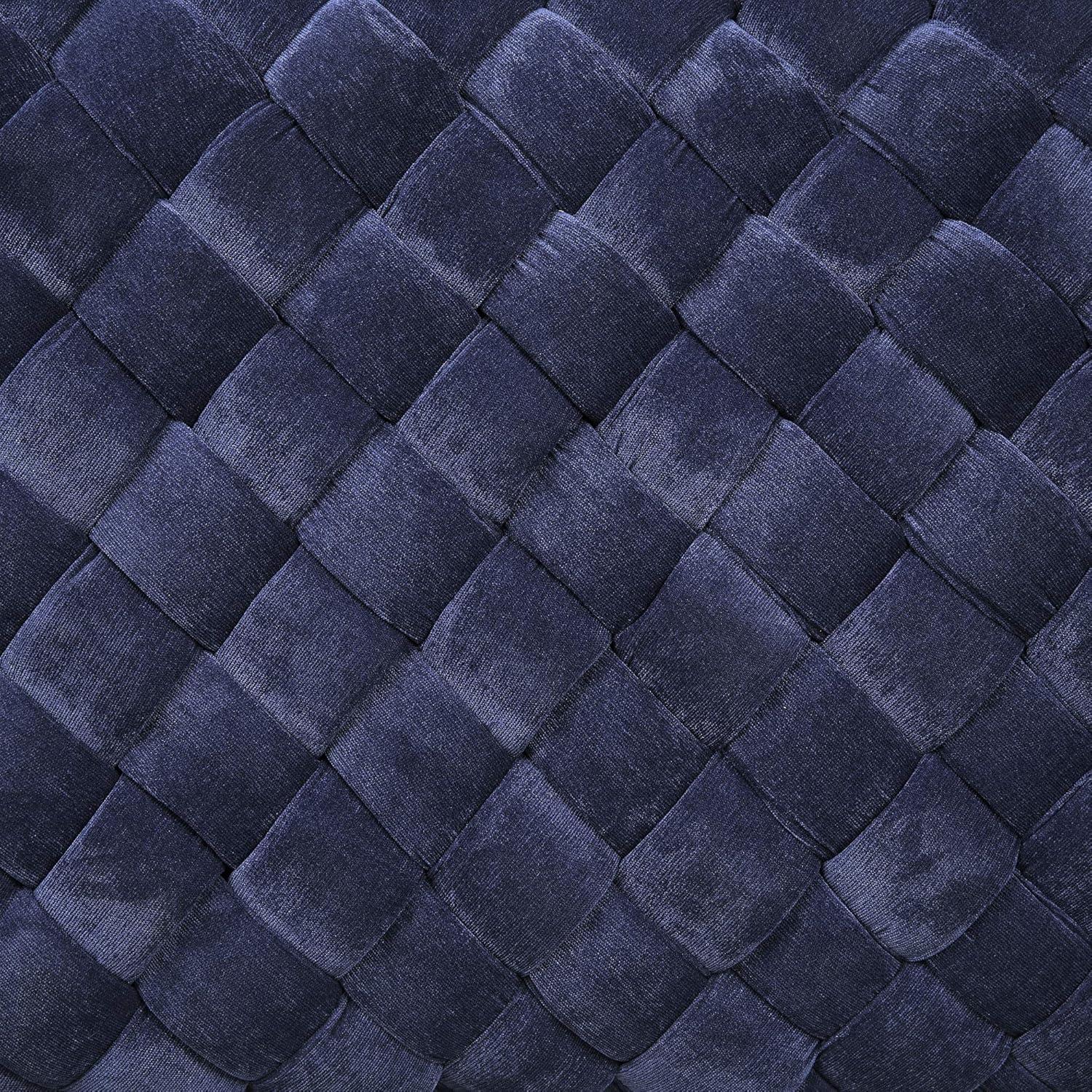 Loft Lyfe Lilah Black Velvet Bench - Upholstered, Hand Woven, Foam Filled