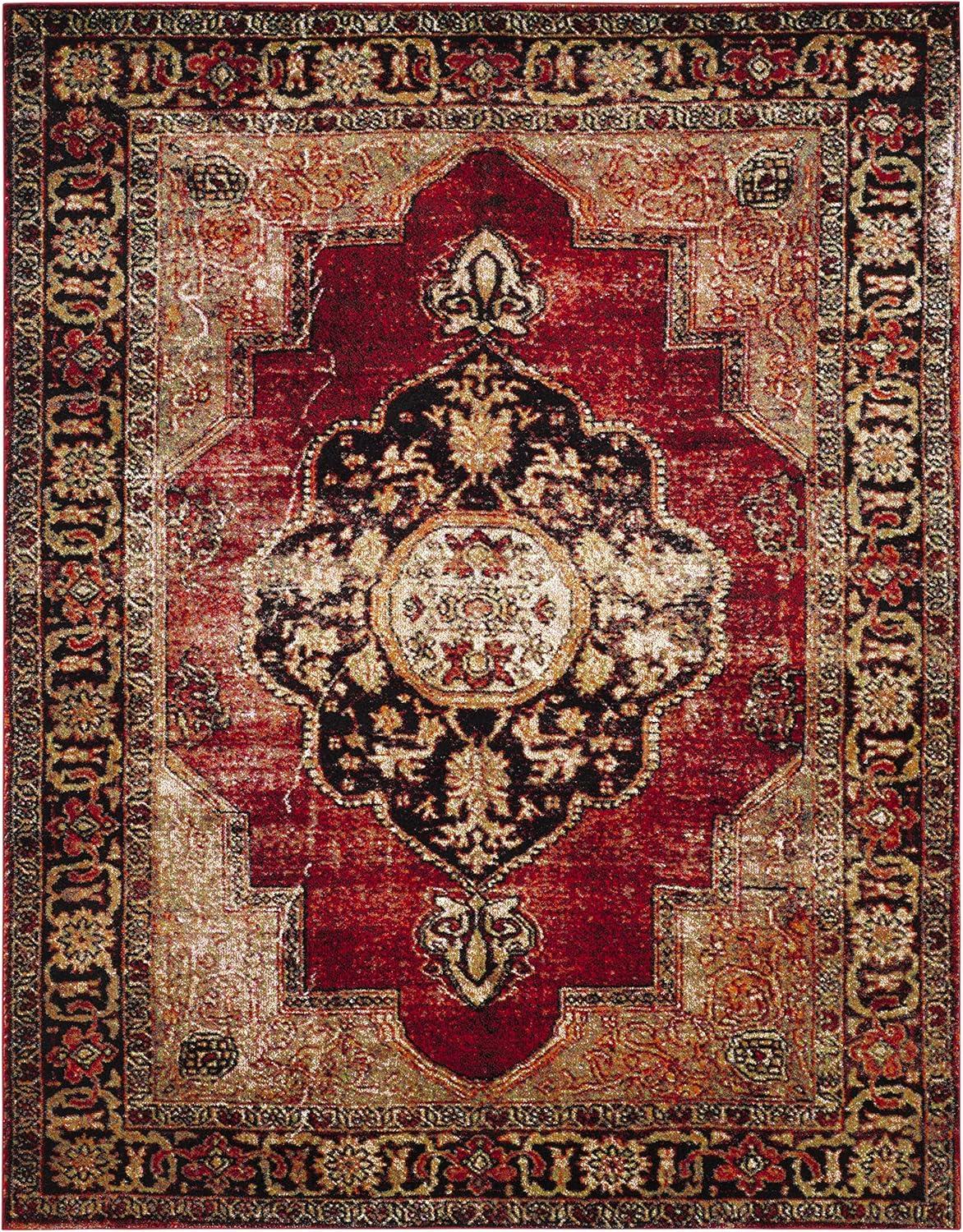 SAFAVIEH Vintage Hamadan Tahnee Traditional Area Rug, Red/Multi, 12' x 18'