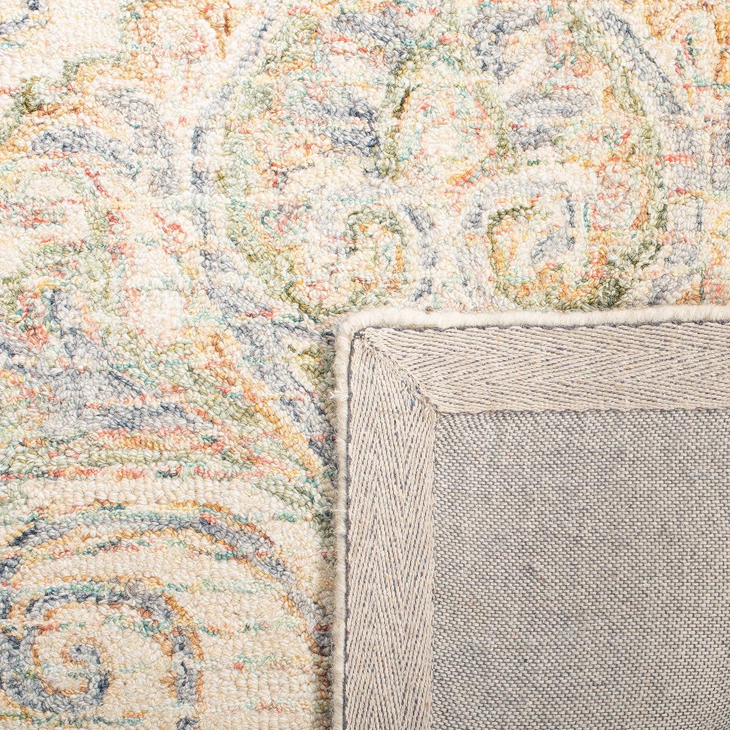 Aubusson AUB103 Hand Tufted Area Rug - Ivory/Green - 4'x6' - Safavieh.