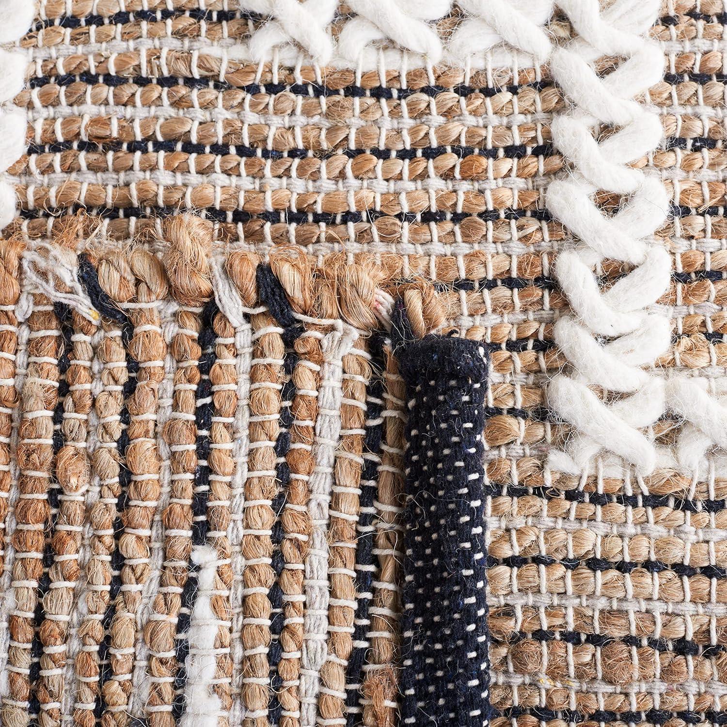 Derosier Natural Fiber Hand Woven Jute Geometric Rug