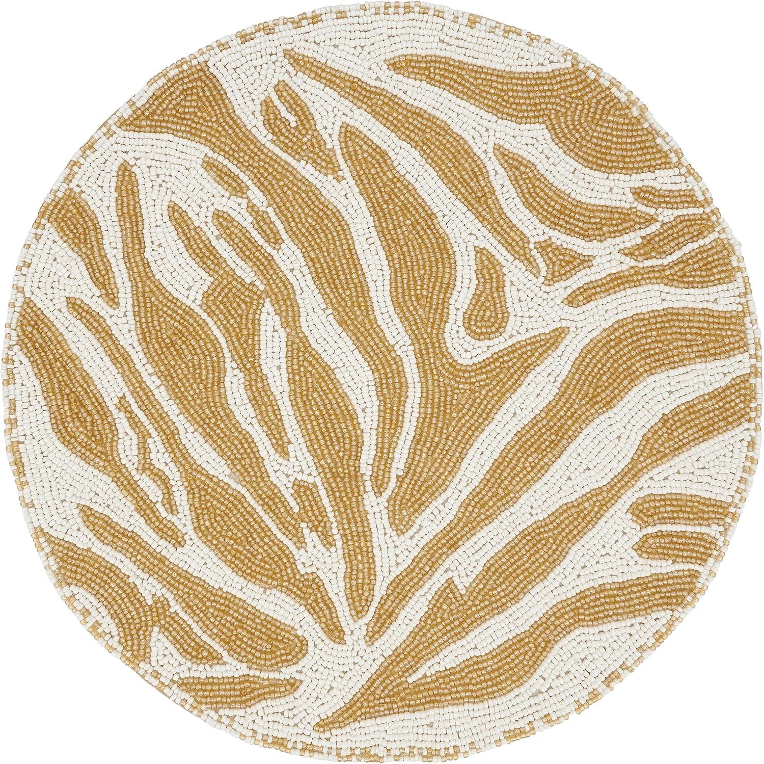 Arbez Glass Animal Print Round Placemat