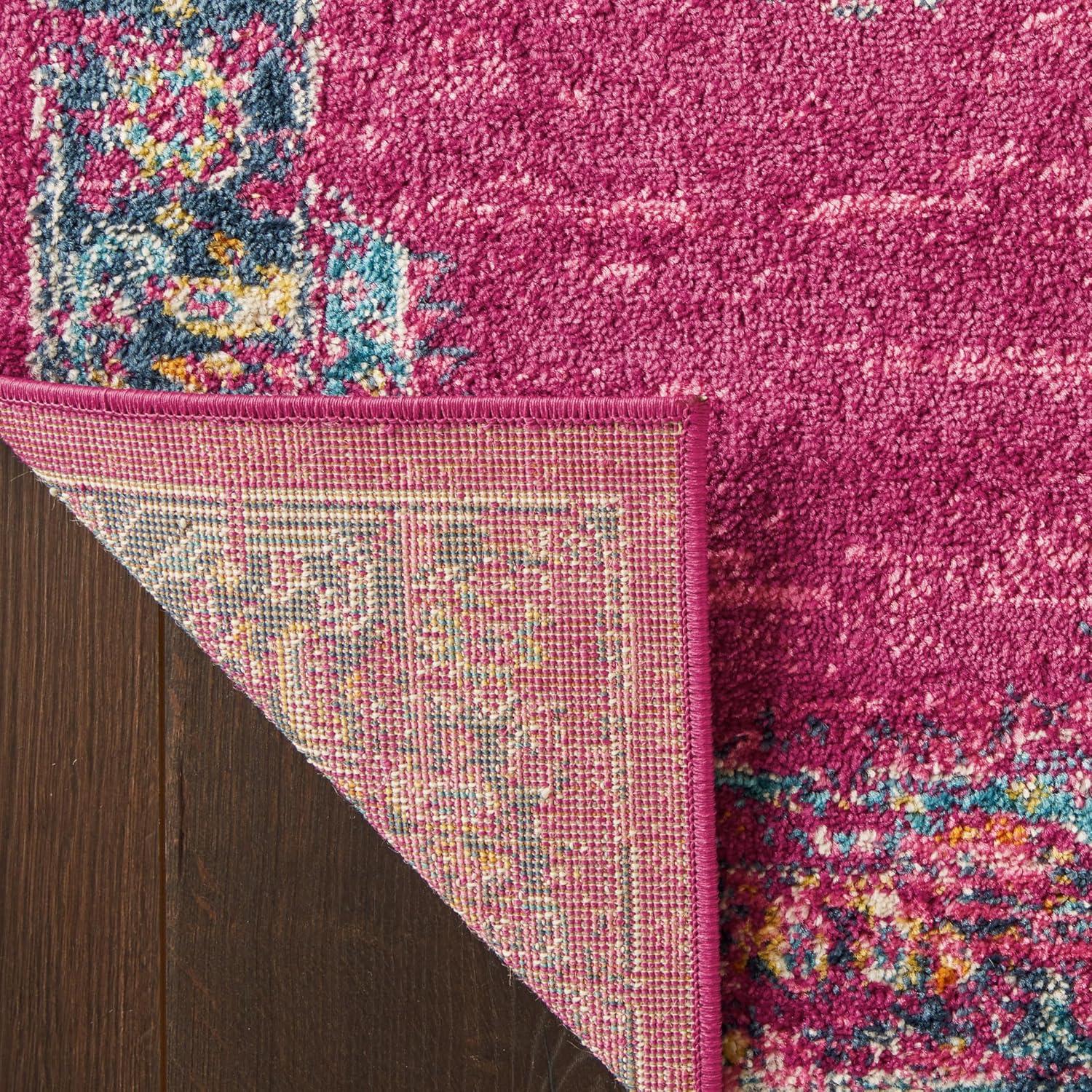 Nourison Passion Medallion Bohemian Indoor Rug Fuchsia 8' x 10'