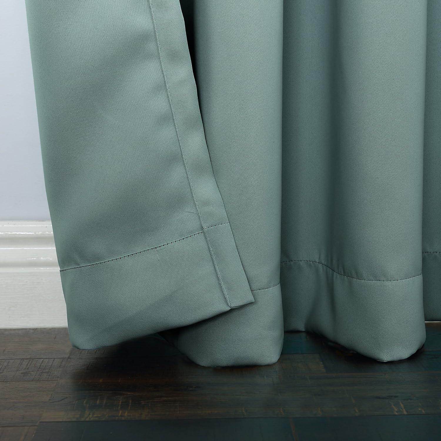 Sun Zero Easton Energy Saving Blackout Grommet Curtain Panel, 40" x 84", Mineral