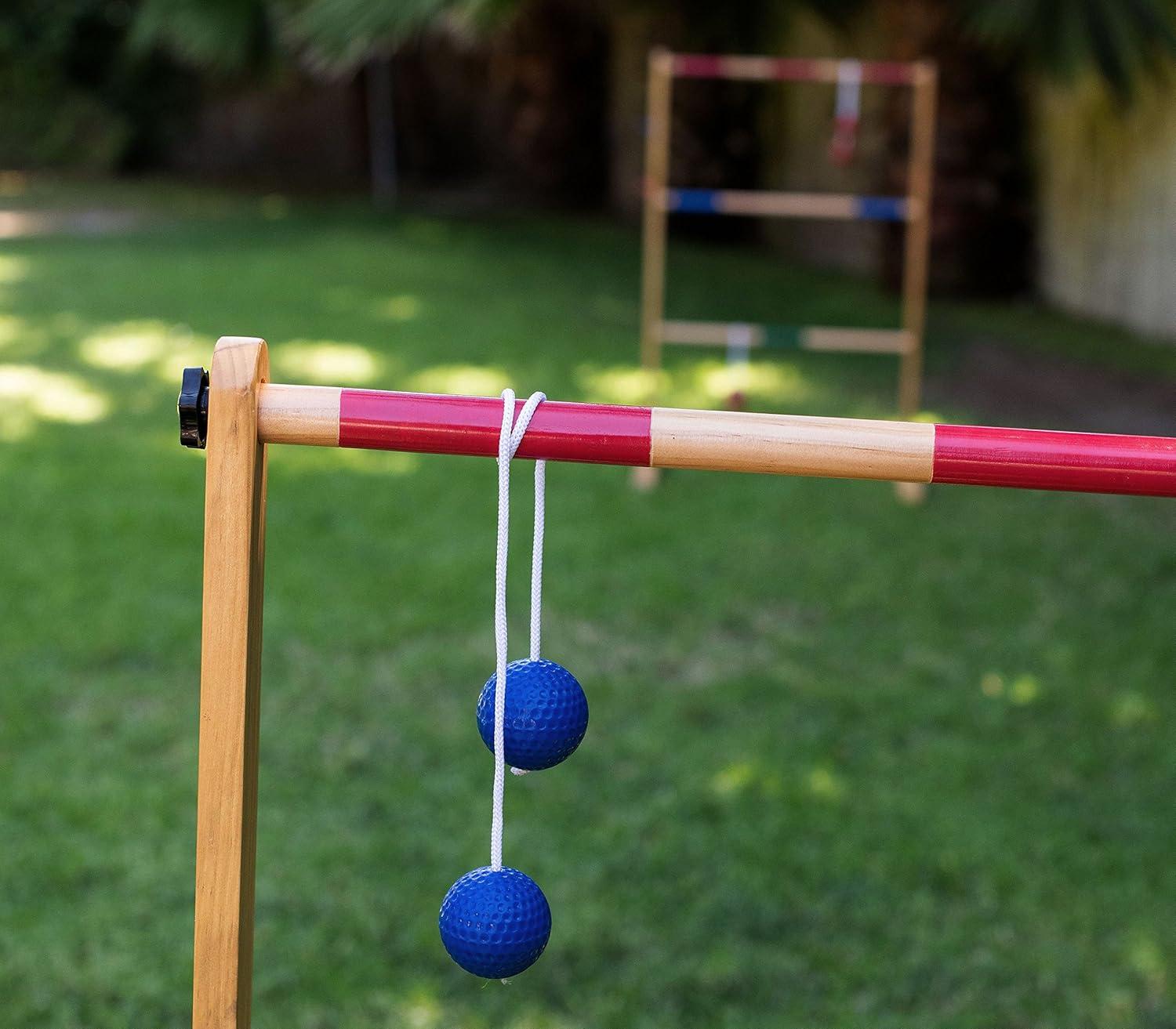 Yard Games Solid + Manufactured Wood Water Resistant Ladder Ball with Carrying Case