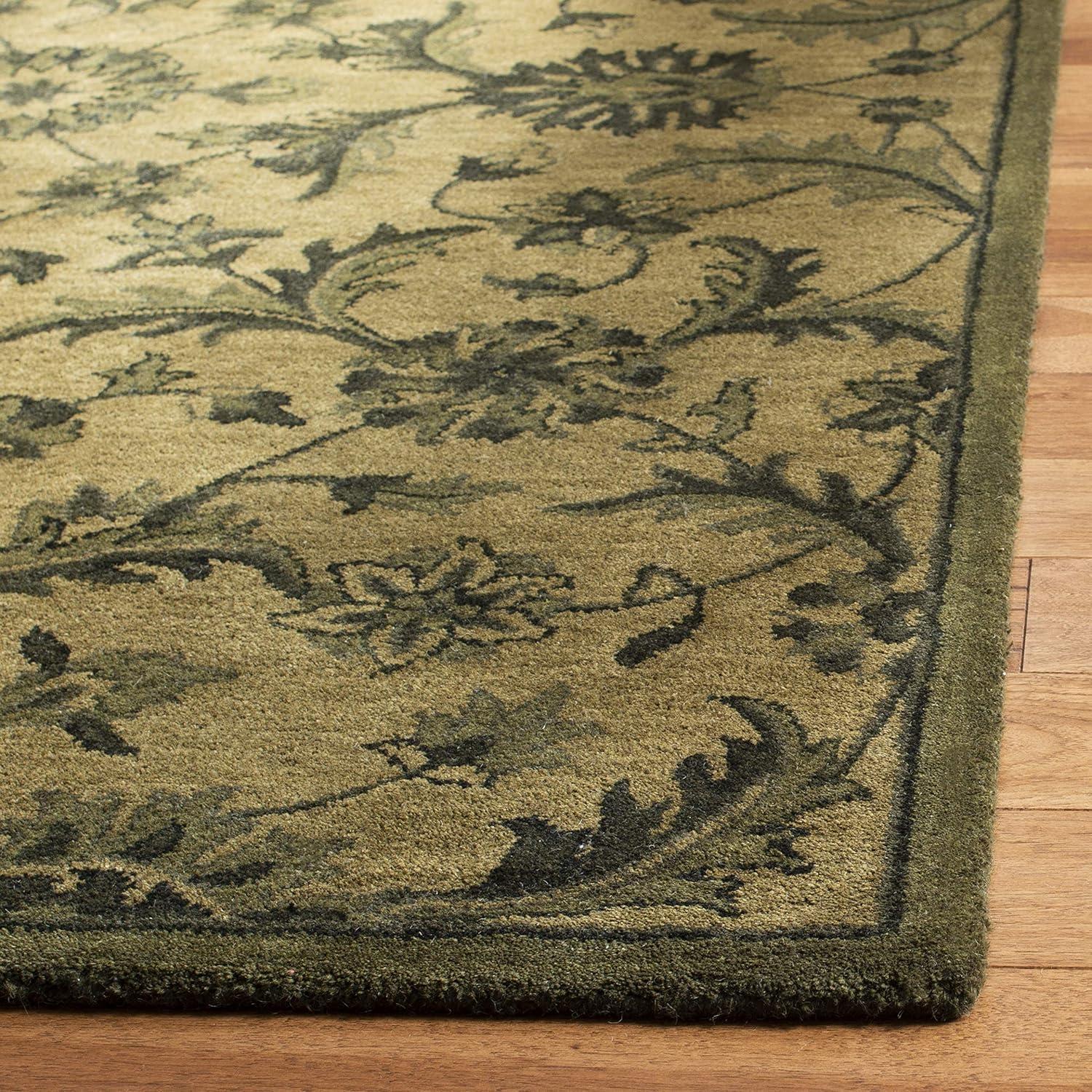 Antiquity AT824 Hand Tufted Indoor Accent Rug - Olive/Green - 2'x3' - Safavieh