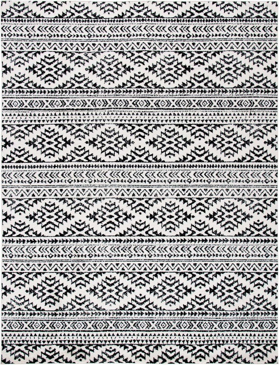 Tulum TUL272 Power Loomed Area Rug - Ivory/Black - 8'9"x11'9" - Safavieh.