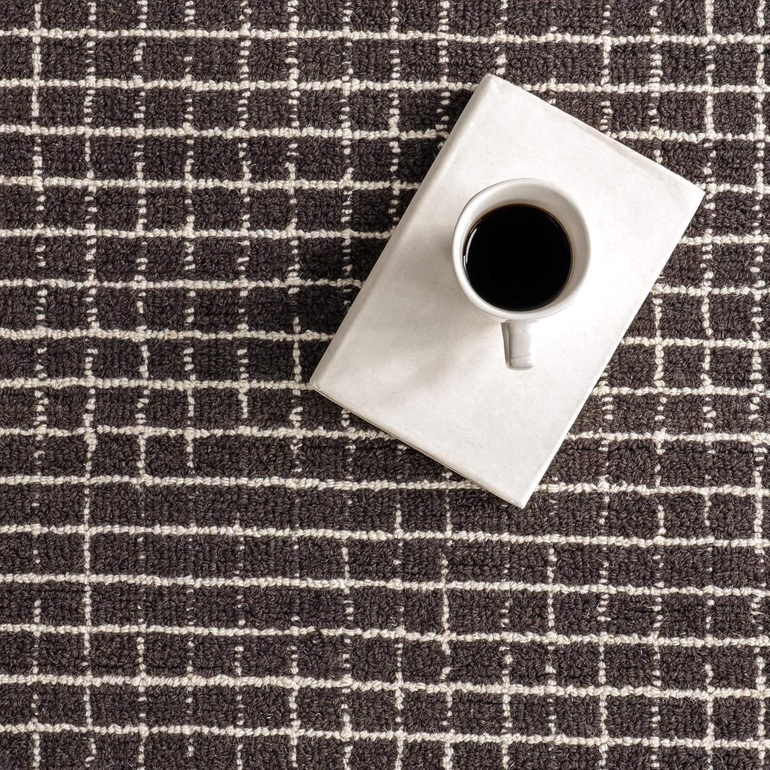 Katasha Checked Wool Area Rug