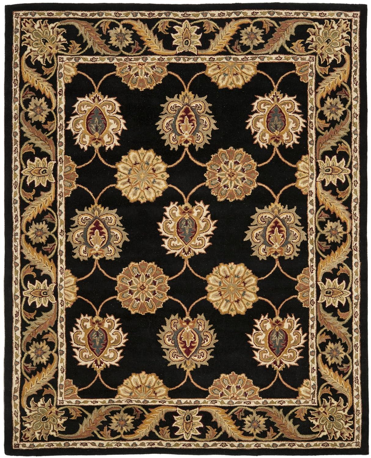 Heritage HG314 Handmade Area Rug - 8'3"x11' - Black - Safavieh