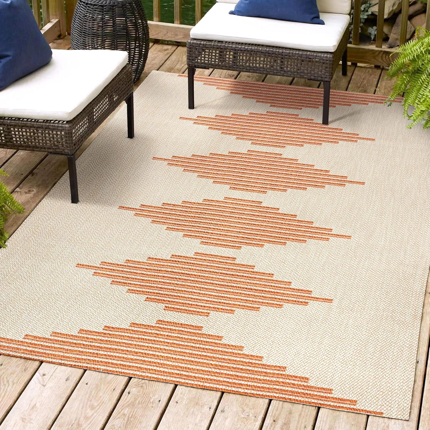 Vinales Diamond Stripe Indoor/Outdoor Area Rug - JONATHAN Y