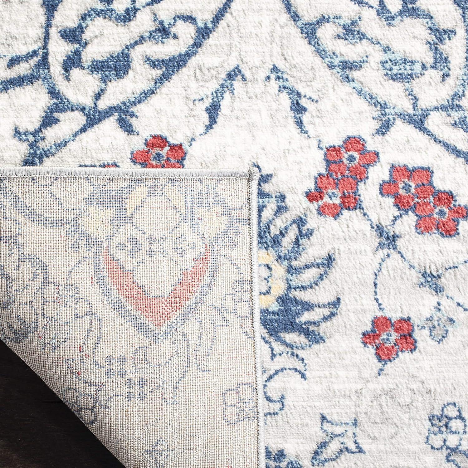 Brentwood BNT894 Power Loomed Area Rug - Navy/Grey - 8'9"x11'9" - Safavieh.