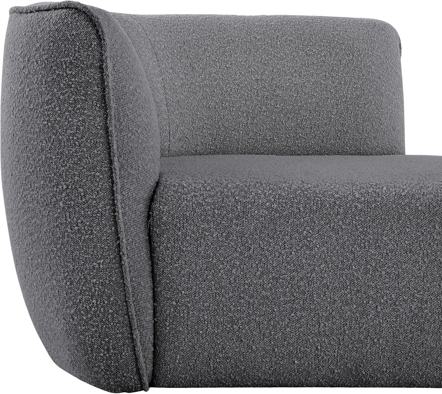 Meridian Furniture Hilton Grey Fabric Chaise