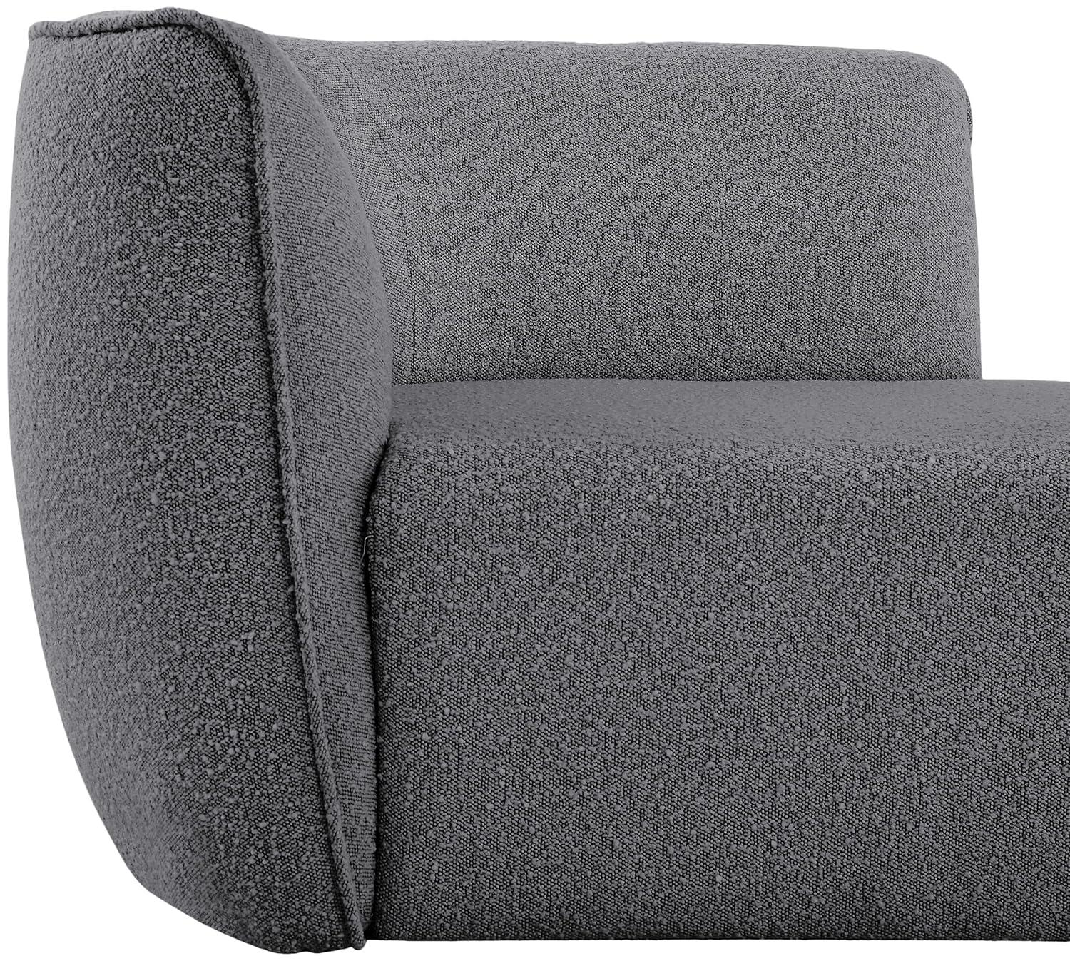 Meridian Furniture Hilton Chaise de Tela Gris
