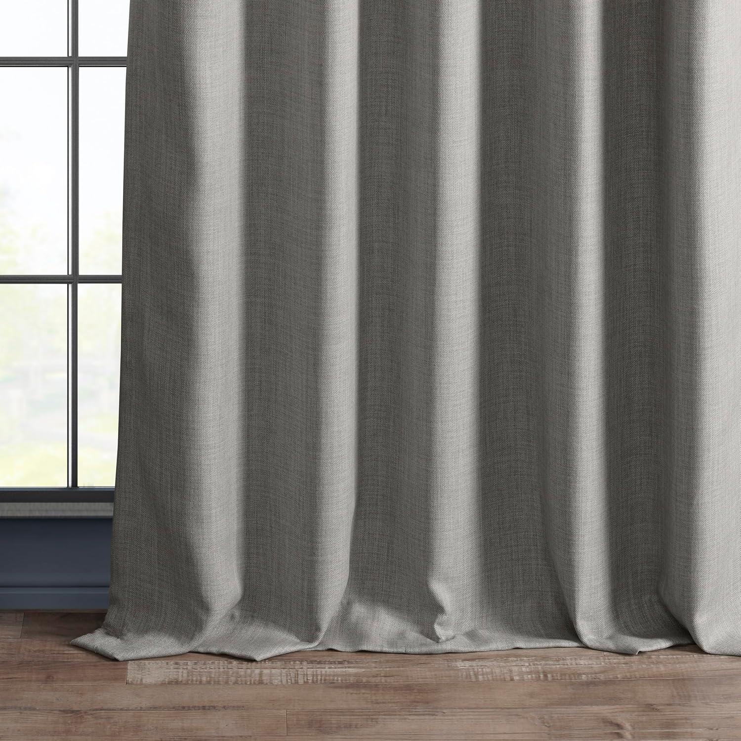 Clay Faux Linen Blackout Curtains 50" x 120"