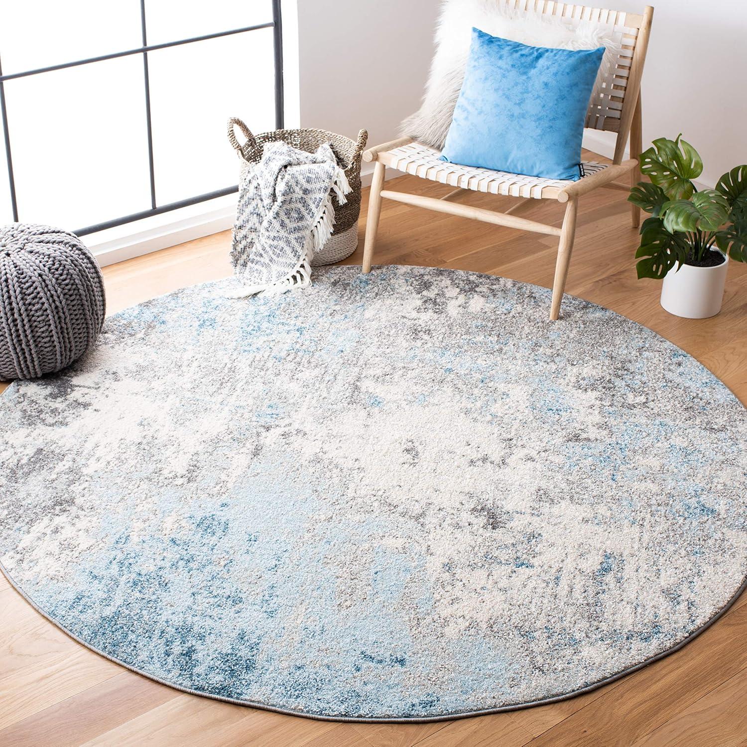 SAFAVIEH Tulum Collection TUL207F Grey / Blue Rug