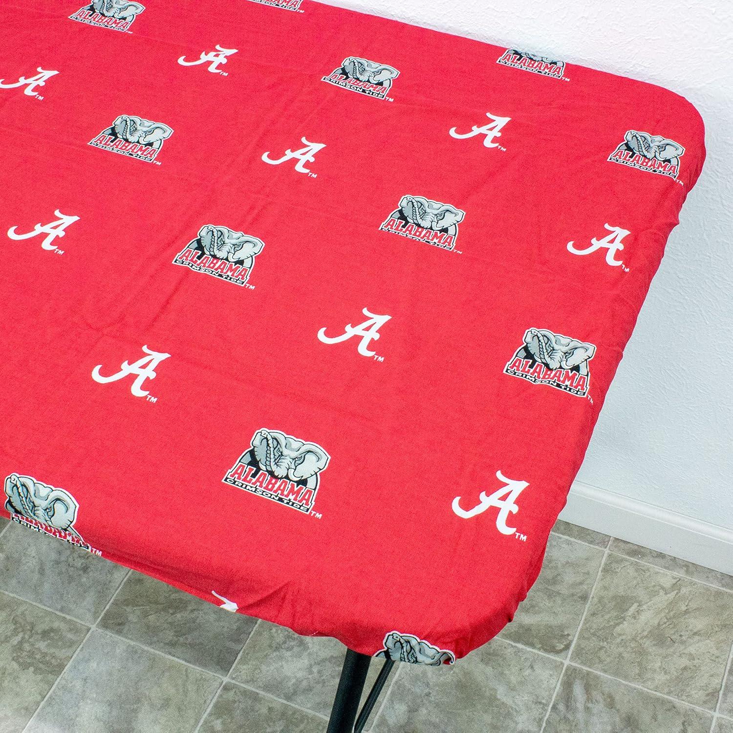 Alabama Crimson Tide Red Cotton Fitted Table Cover