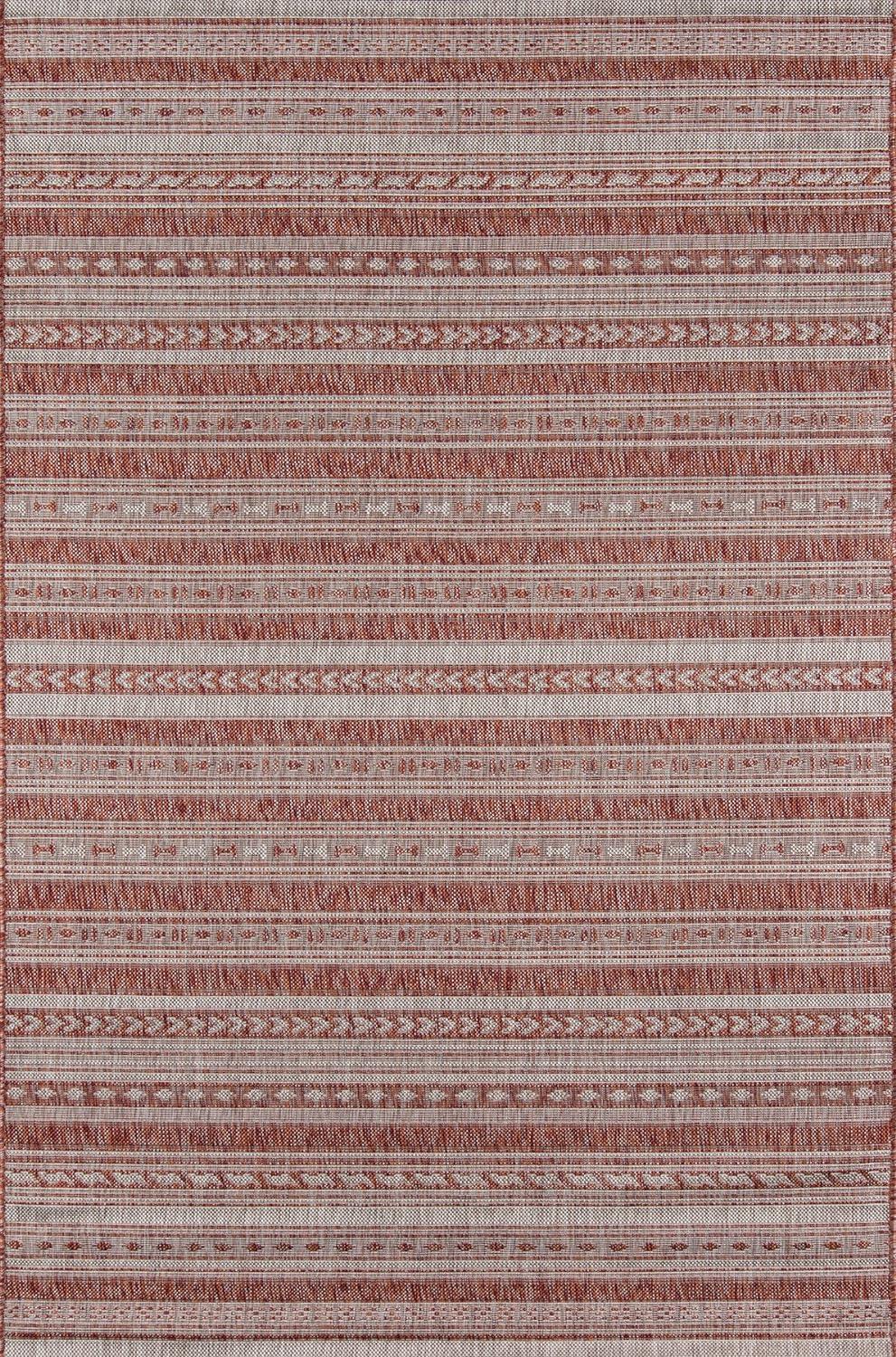 Abstract Copper Charm 4' x 6' Rectangular Synthetic Rug