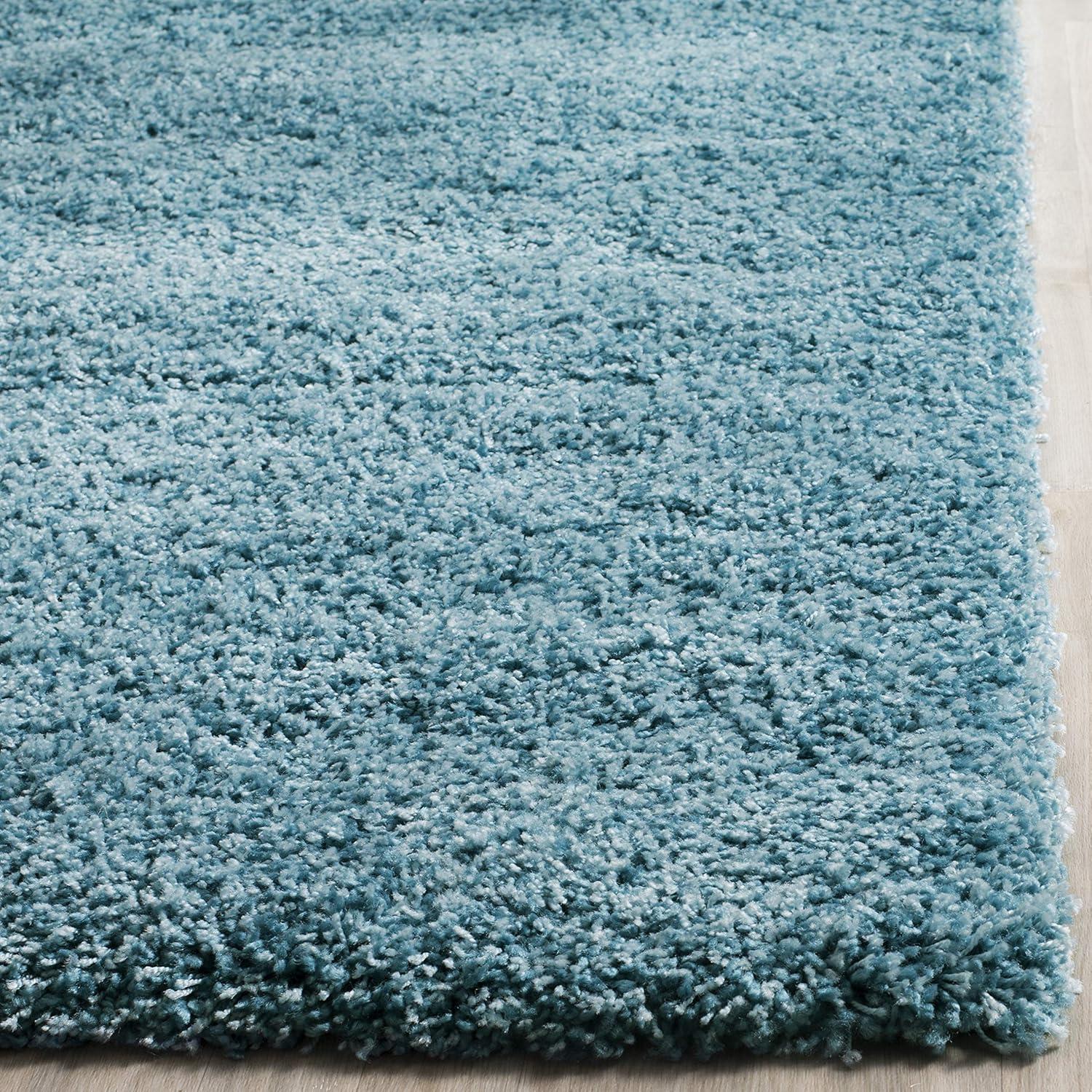 Shag SG151 Power Loomed Indoor Area Rug - Turquoise - 8'x10' - Safavieh.