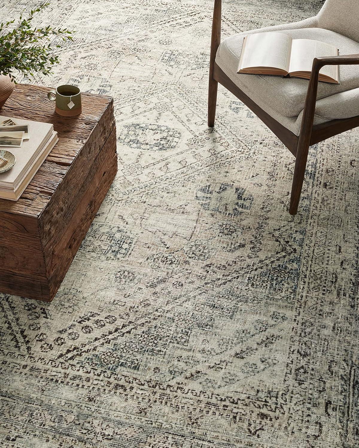 Magnolia Home By Joanna Gaines X Loloi Sinclair Machine Washable Natural / Sage Area Rug