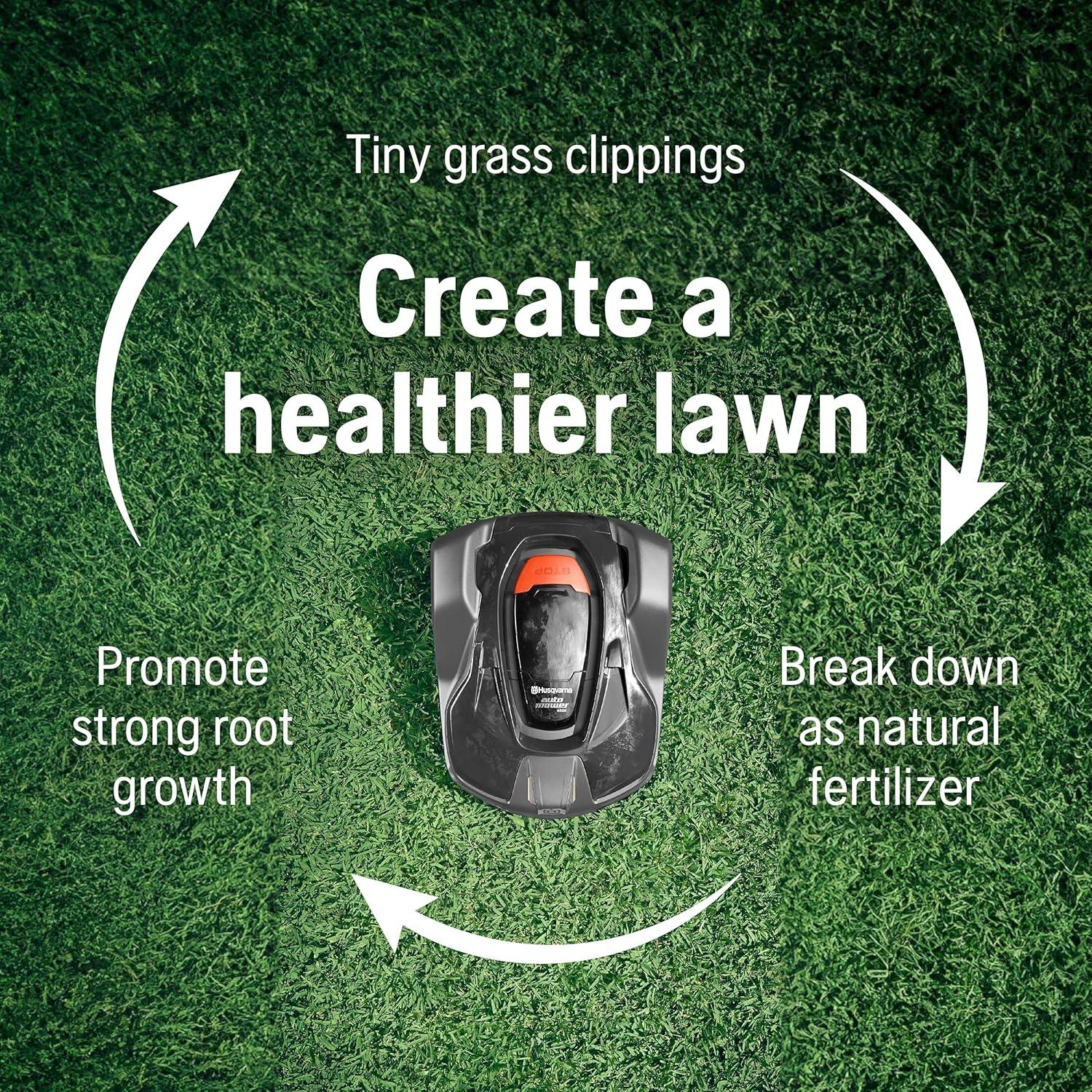 Husqvarna 970471745 Automower 415X Robotic Lawn Mower with GPS Assisted Navigation, Automatic Lawn Mower with Self Installation for Small to Medium Yards (0.4 Acre)