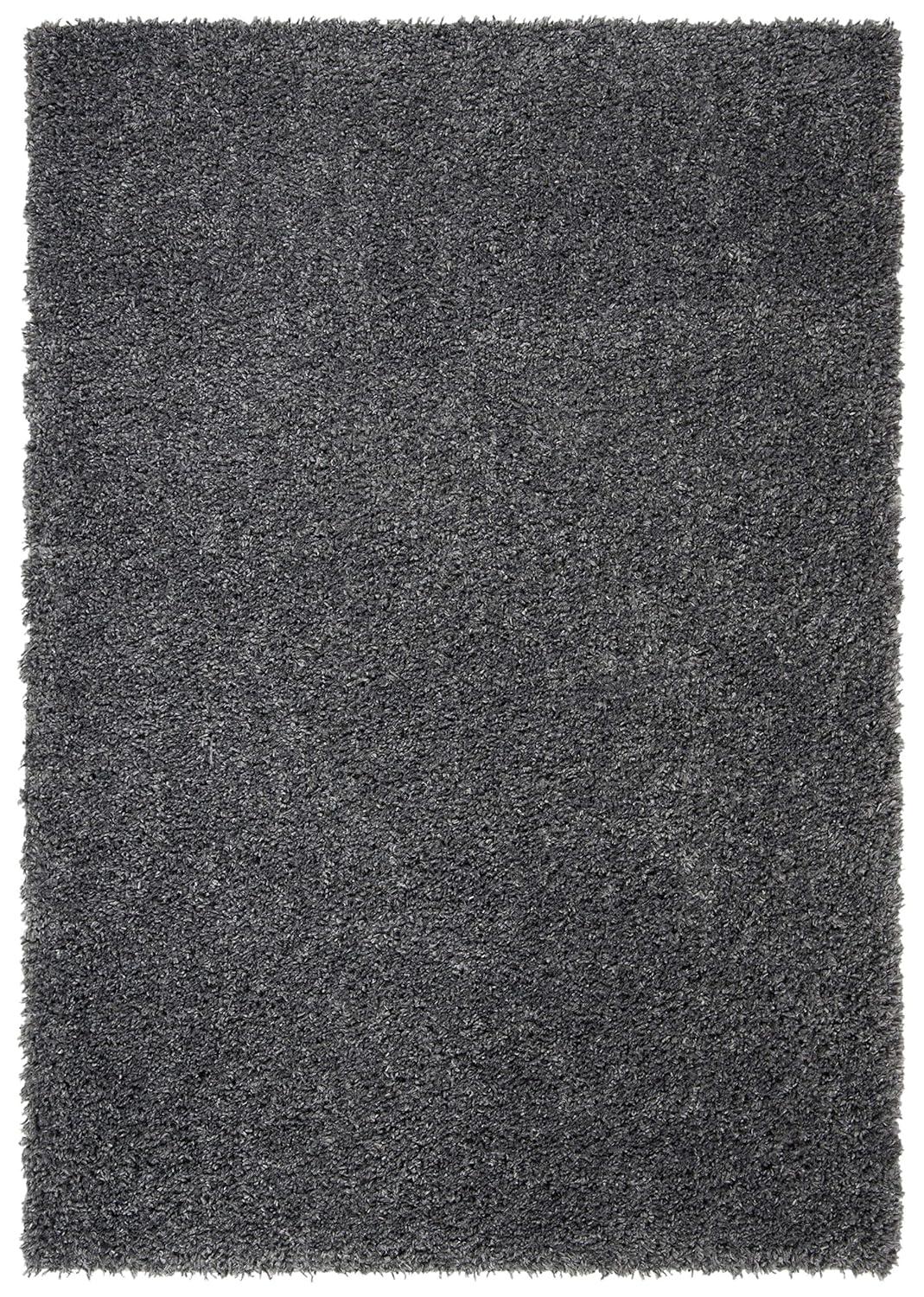 August Shag AUG200 Power Loomed Indoor Area Rug - Charcoal - 5'3"x7'6" - Safavieh