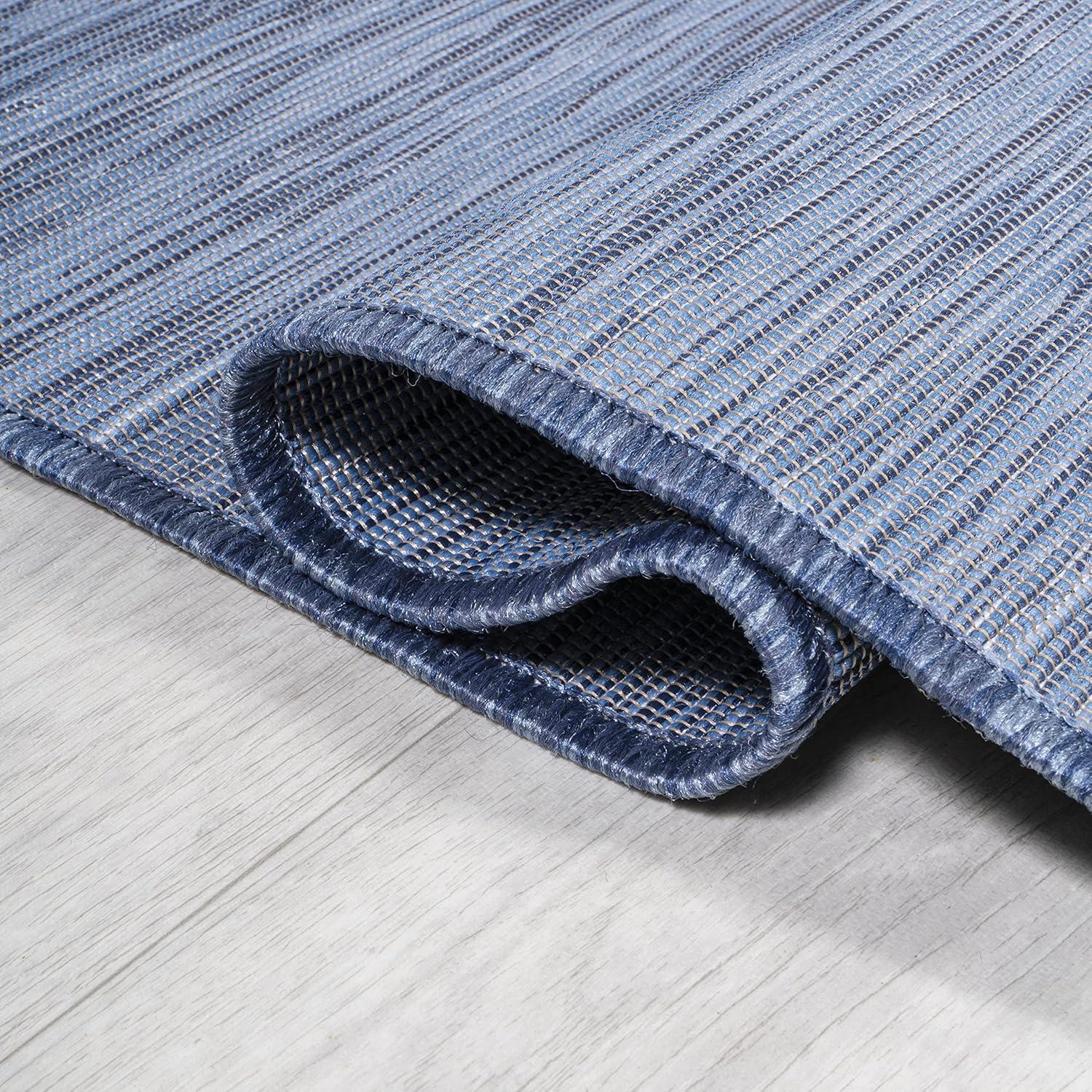 8'x10' Ethan Modern Flatweave Solid  Area Rug, Brown - JONATHAN Y