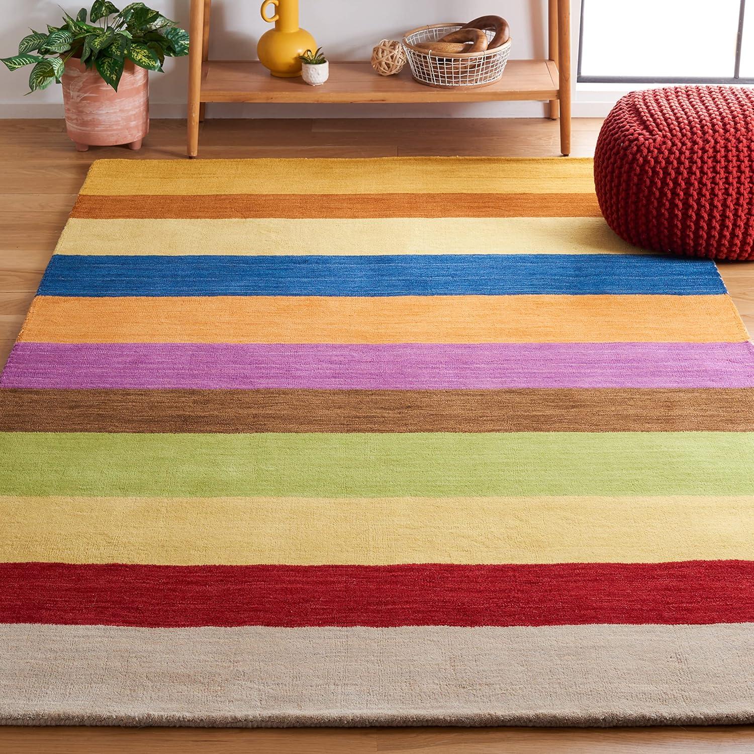 Himalaya Multicolor Hand-Knotted Wool 9' x 12' Area Rug