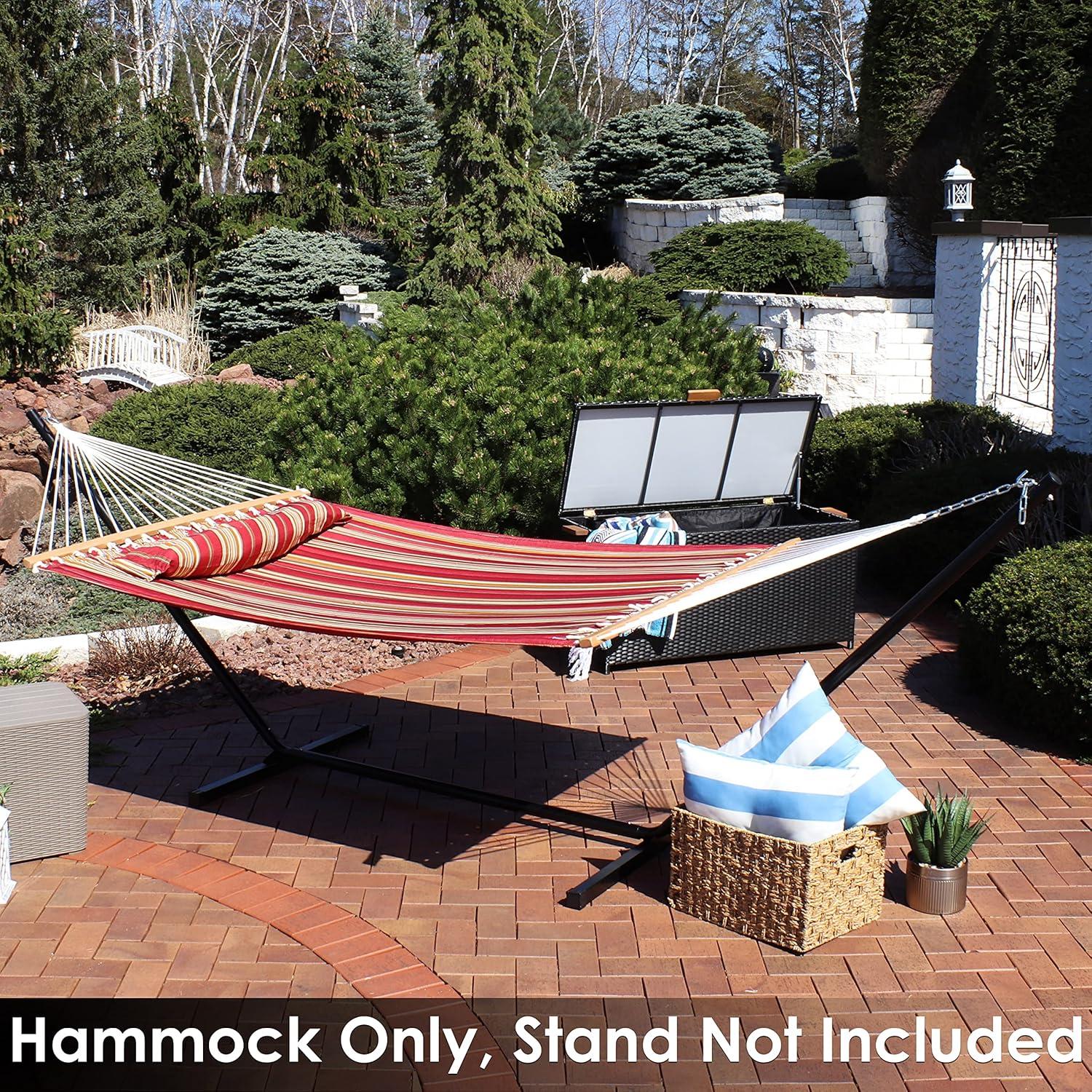 2-Person Quilted Polyester Spreader Bar Hammock