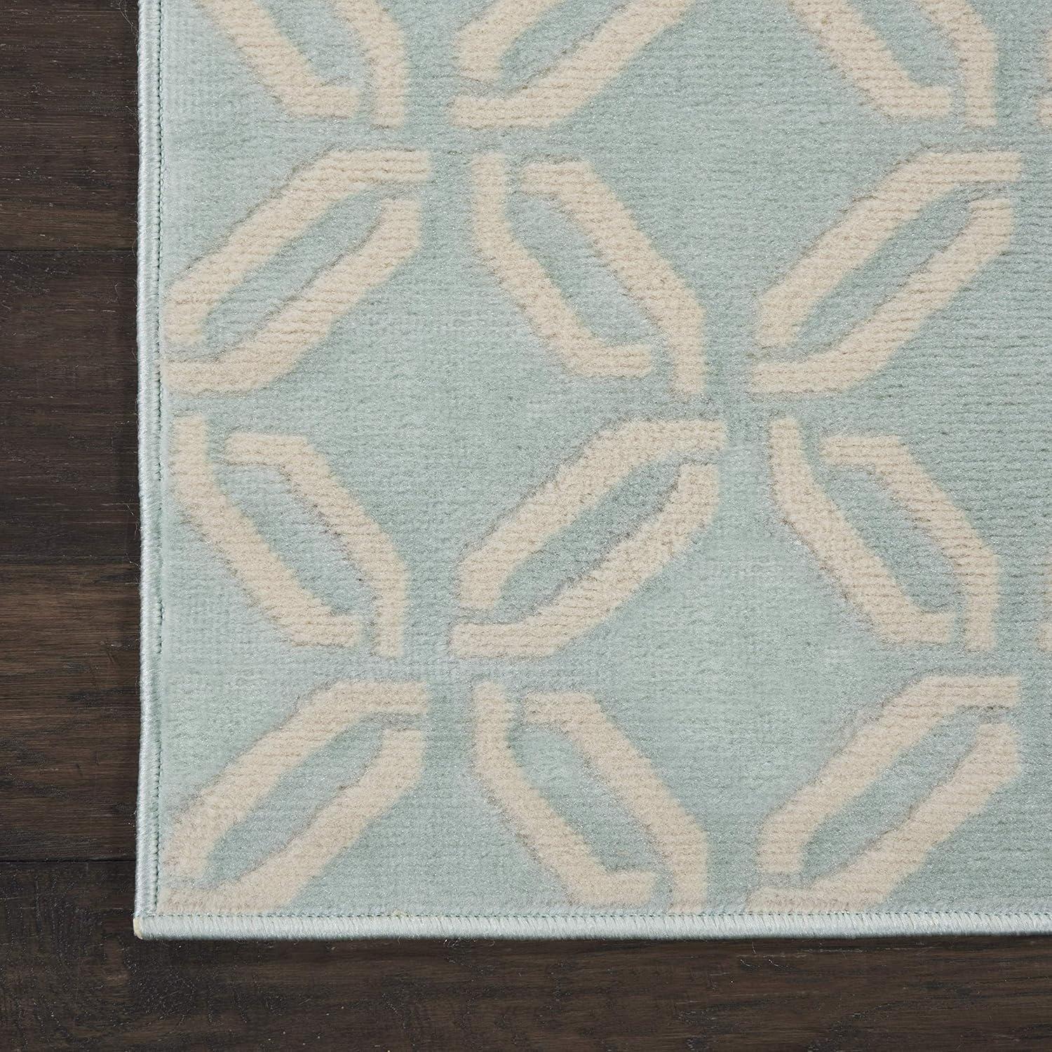 Nourison Jubilant 2 x 4 (ft) Loomed Polypropylene Green Rectangular Indoor Abstract Area rug