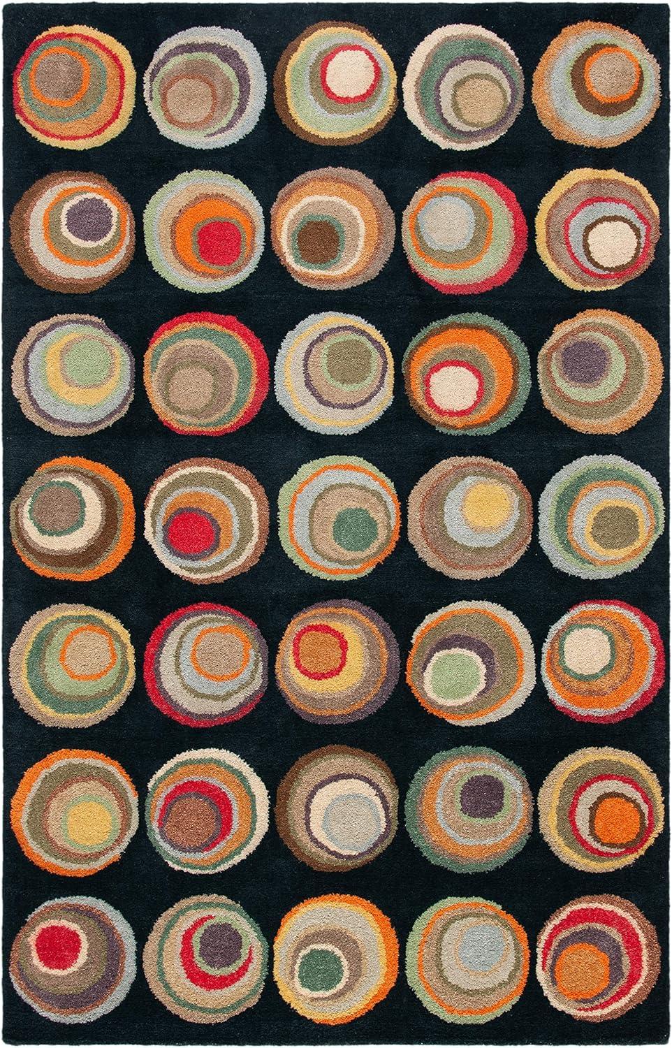 Soho SOH921 Hand Tufted Indoor Area Rug - Black/Multi - 3'6"x5'6" - Safavieh