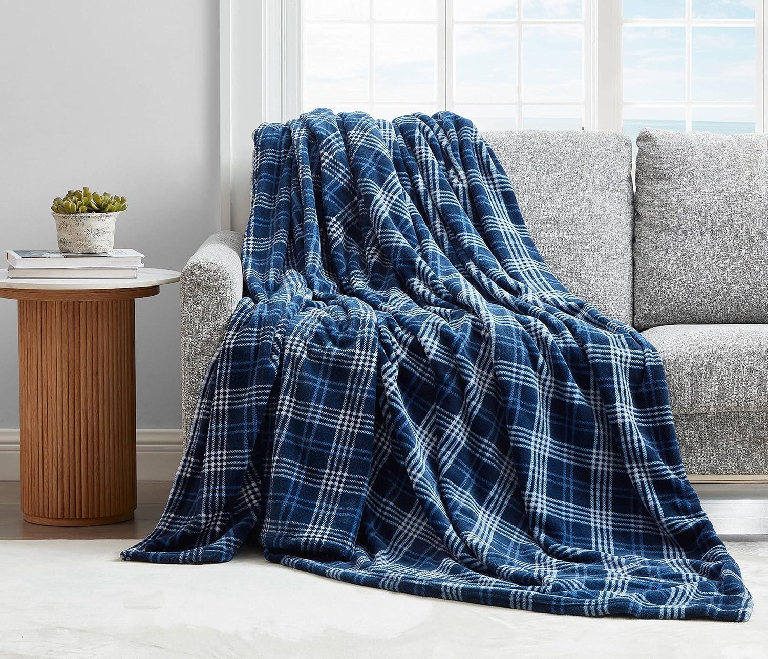 Nautica Printed Ultra Soft Plush Printed Fleece Blanket