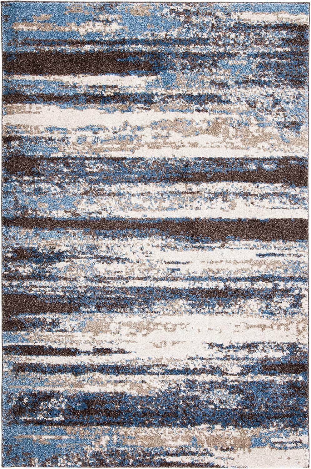 Retro RET2138 Power Loomed Indoor Area Rug - Cream/Blue - 5'3"x8' - Safavieh.