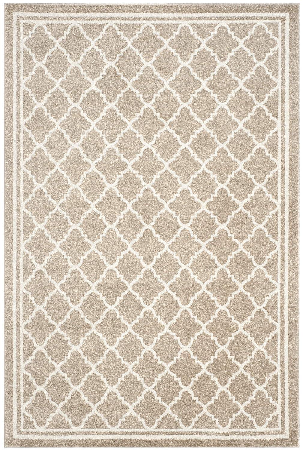Amherst AMT422 Power Loomed Indoor Area Rug - Wheat/Beige - 6'x9' - Safavieh