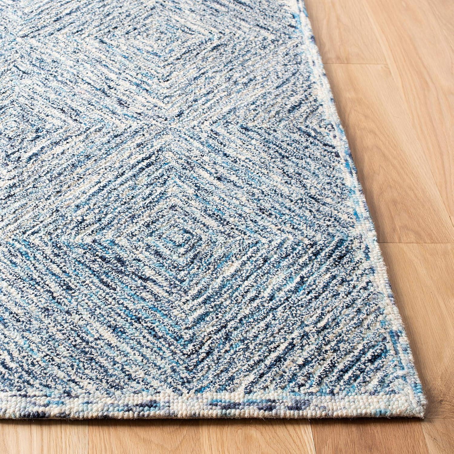 Capri Elegance Hand-Tufted Wool Area Rug in Blue - 3' x 5'