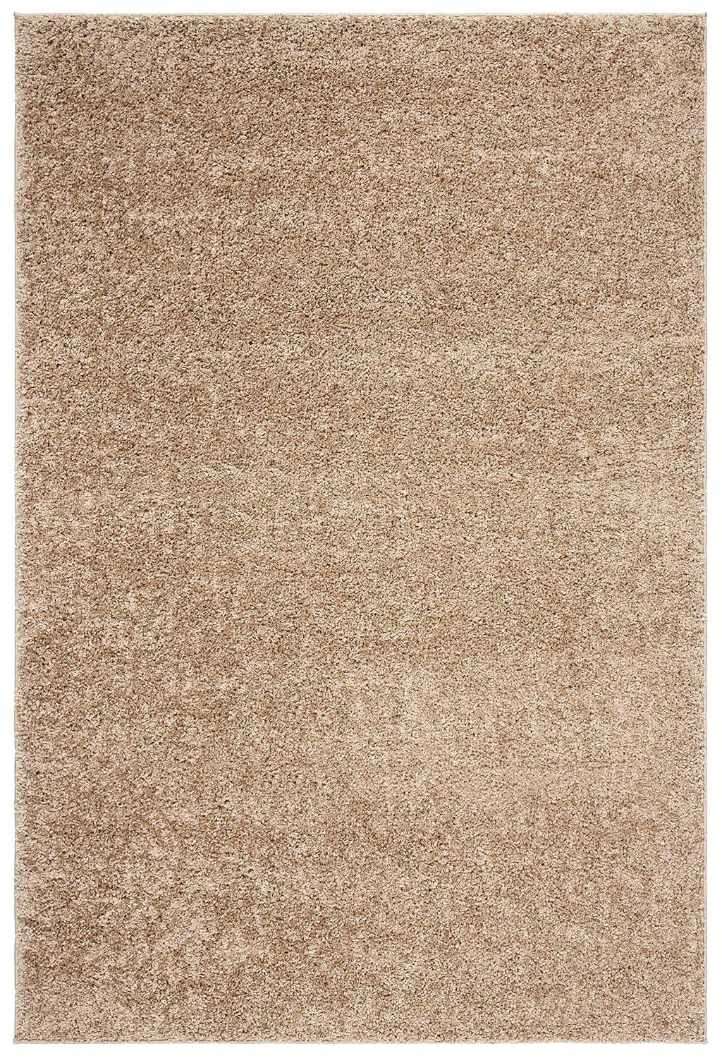 SAFAVIEH Harvey Solid Plush Shag Area Rug, Taupe, 3' x 5'