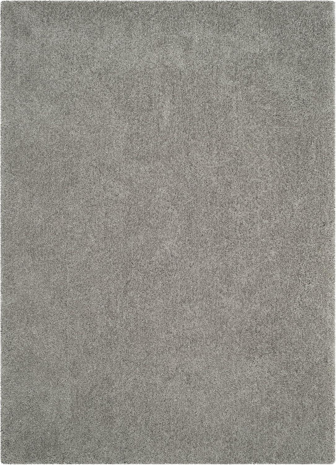 Hand-tufted Light Grey Shag Rug 4' x 6' with Satin Luster