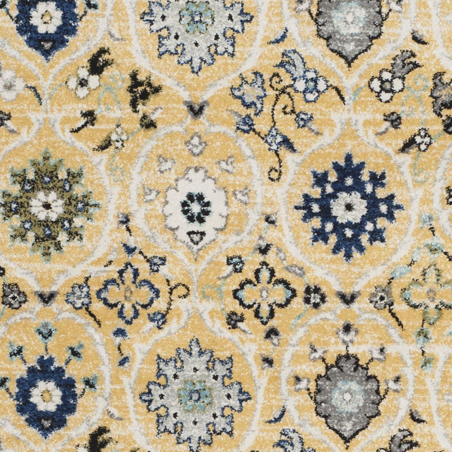 Evoke EVK210 Power Loomed Area Rug - Gold/Ivory - 8'x10' - Safavieh.