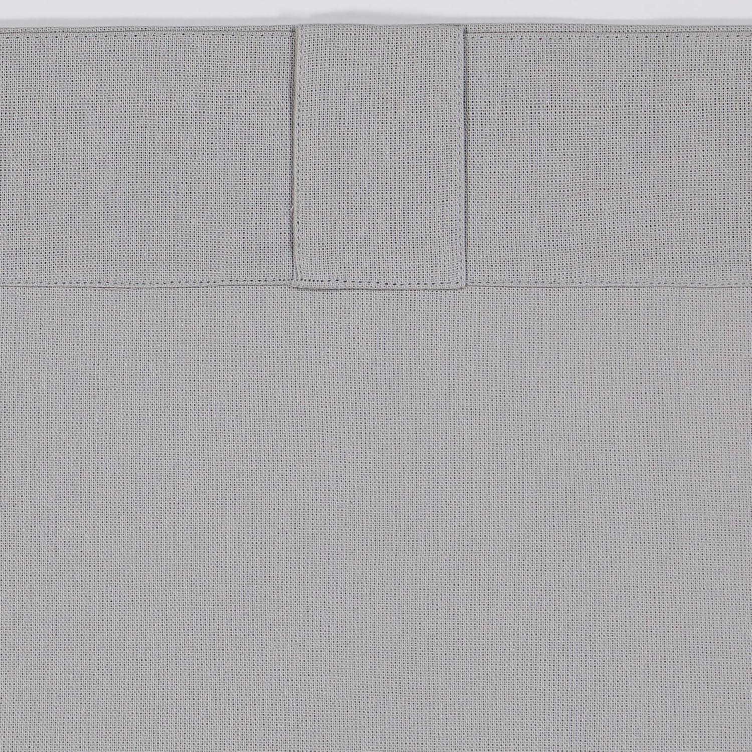 Mercantile Ardmore Solid Cotton Light Filtering Drop Cloth Rod Pocket Curtain Panel, Grey, 50 x 84