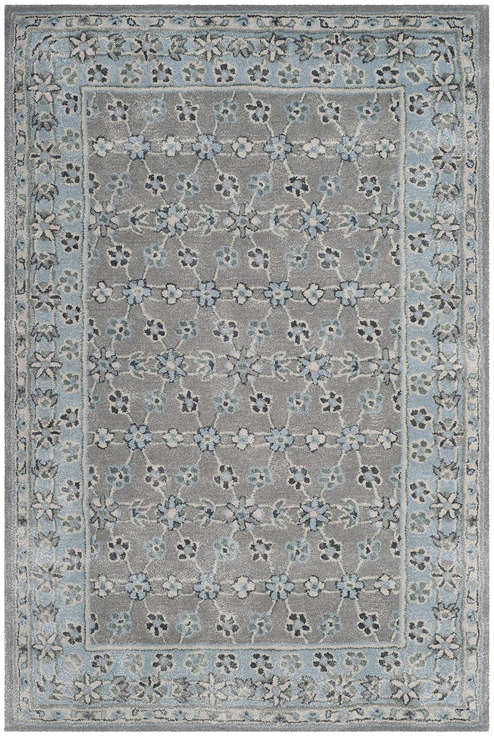 SAFAVIEH Bella Ridley Oriental Area Rug, Silver/Light Blue, 4' x 6'