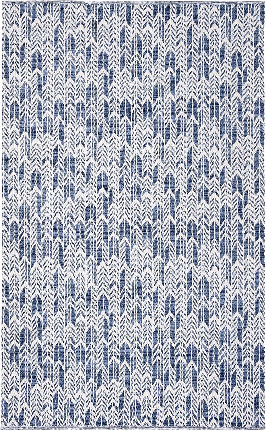 Montauk MTK609 Hand Woven Indoor Area Rug - Navy/Ivory - 5'x8' - Safavieh