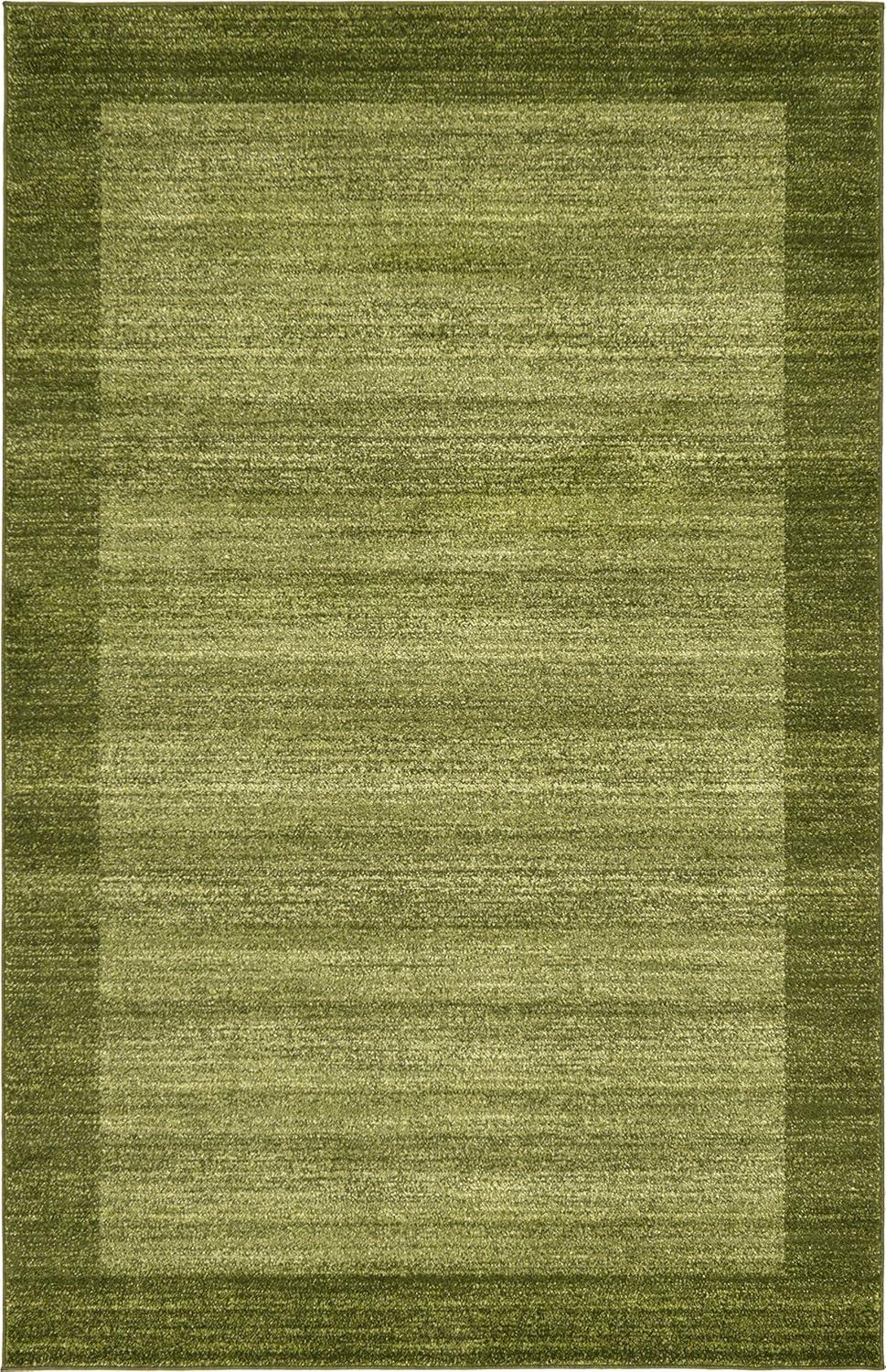 Unique Loom Del Mar Collection Area Rug - Abigail (5' 3" x 8' Rectangle Light Green/Ivory)